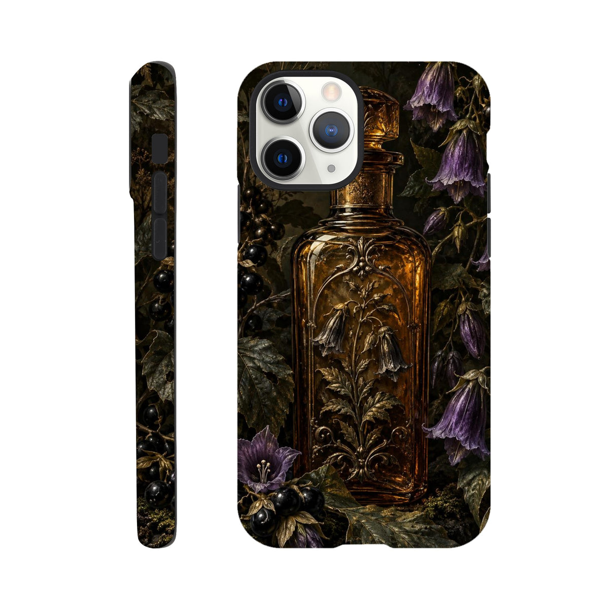 Coque iPhone The Poison Garden, motif botanique sombre inspiré de l’univers des sorcières.