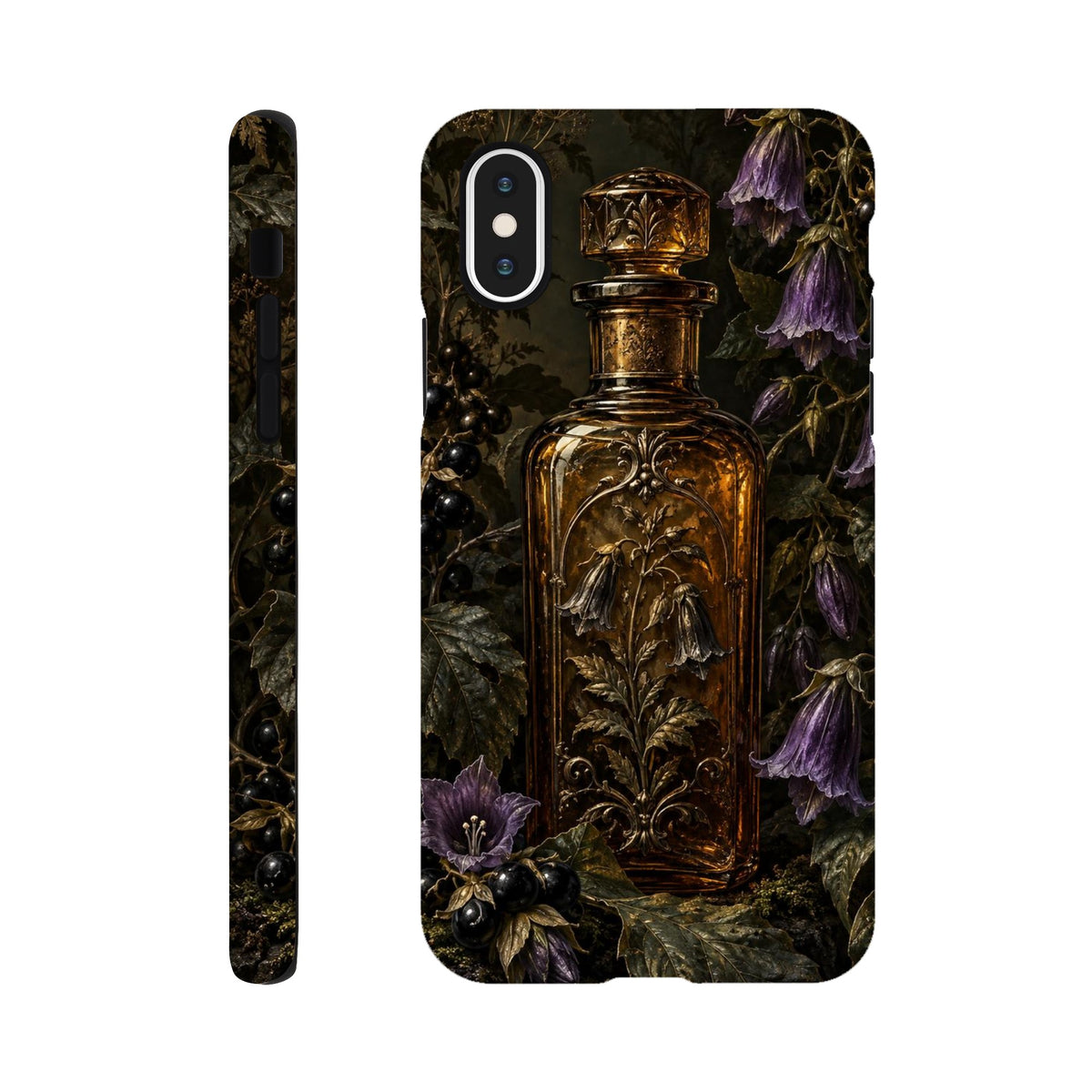 Coque iPhone The Poison Garden, motif botanique sombre inspiré de l’univers des sorcières.