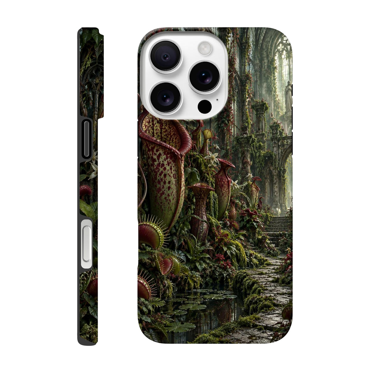 Coque iPhone The Poison Garden, motif botanique sombre inspiré de l’univers des sorcières.