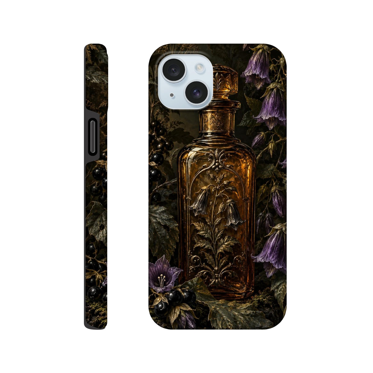 Coque iPhone The Poison Garden, motif botanique sombre inspiré de l’univers des sorcières.
