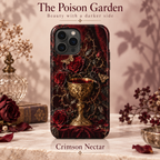 Coque iPhone The Poison Garden, motif botanique sombre inspiré de l’univers des sorcières.