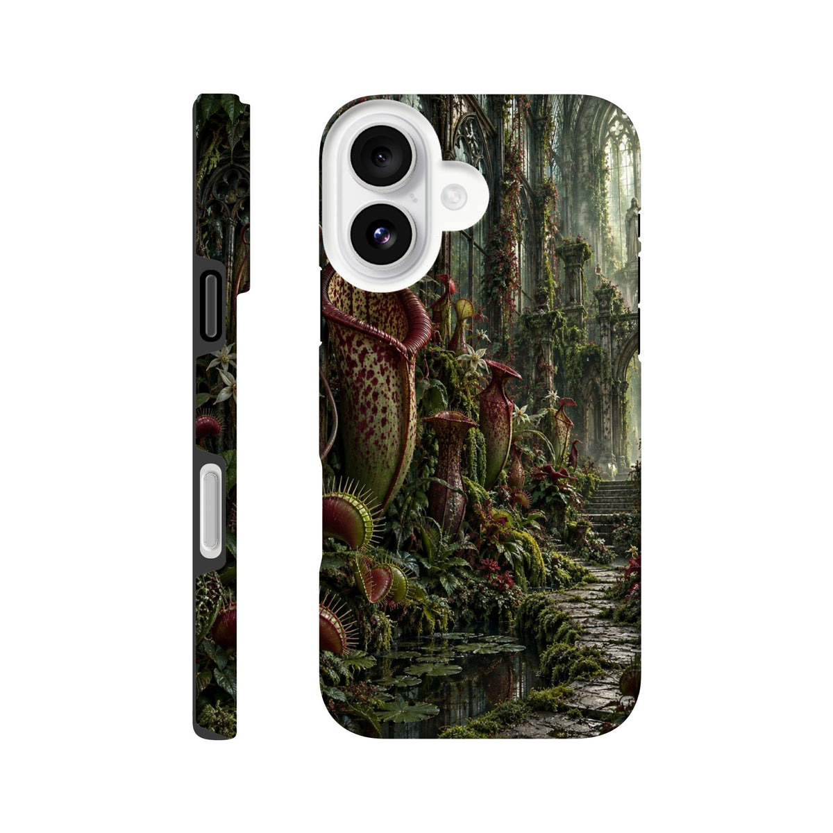 Coque iPhone The Poison Garden, motif botanique sombre inspiré de l’univers des sorcières.