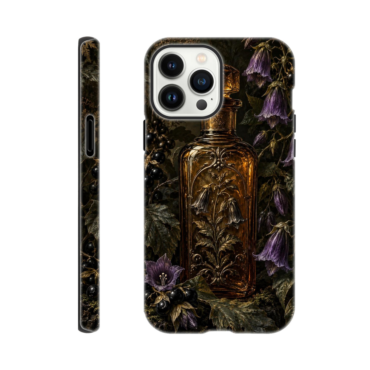 Coque iPhone The Poison Garden, motif botanique sombre inspiré de l’univers des sorcières.