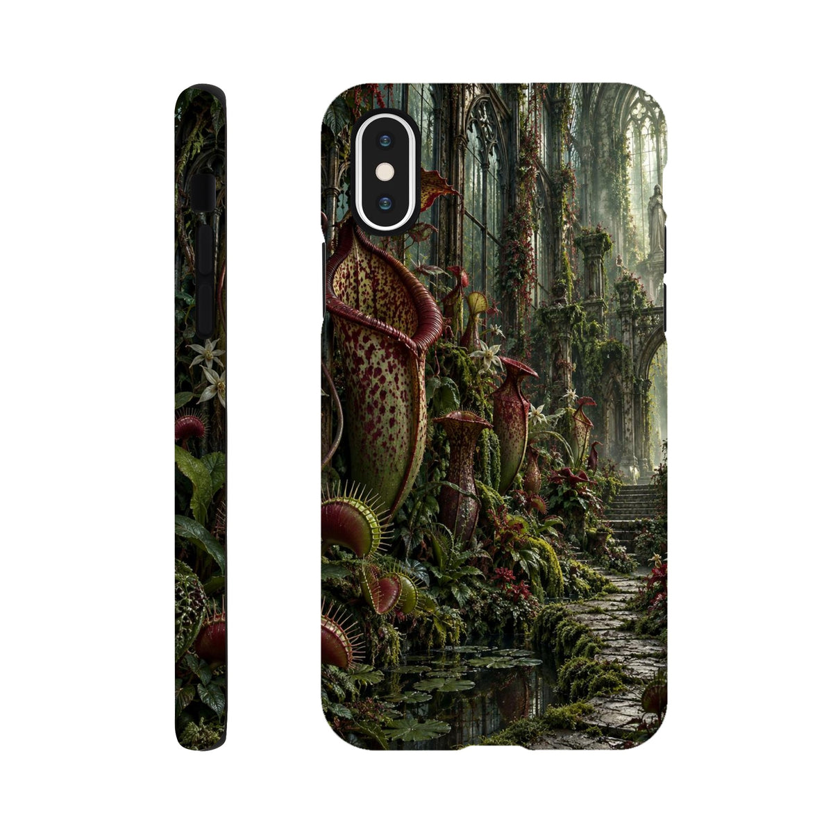 Coque iPhone The Poison Garden, motif botanique sombre inspiré de l’univers des sorcières.