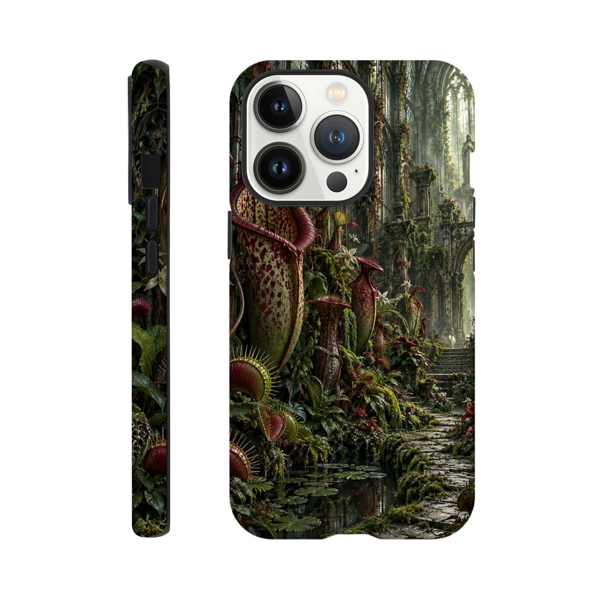 Coque iPhone The Poison Garden, motif botanique sombre inspiré de l’univers des sorcières.