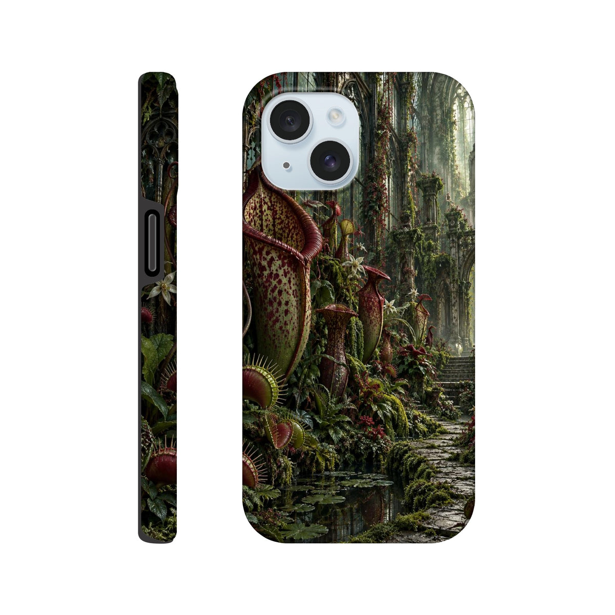 Coque iPhone The Poison Garden, motif botanique sombre inspiré de l’univers des sorcières.
