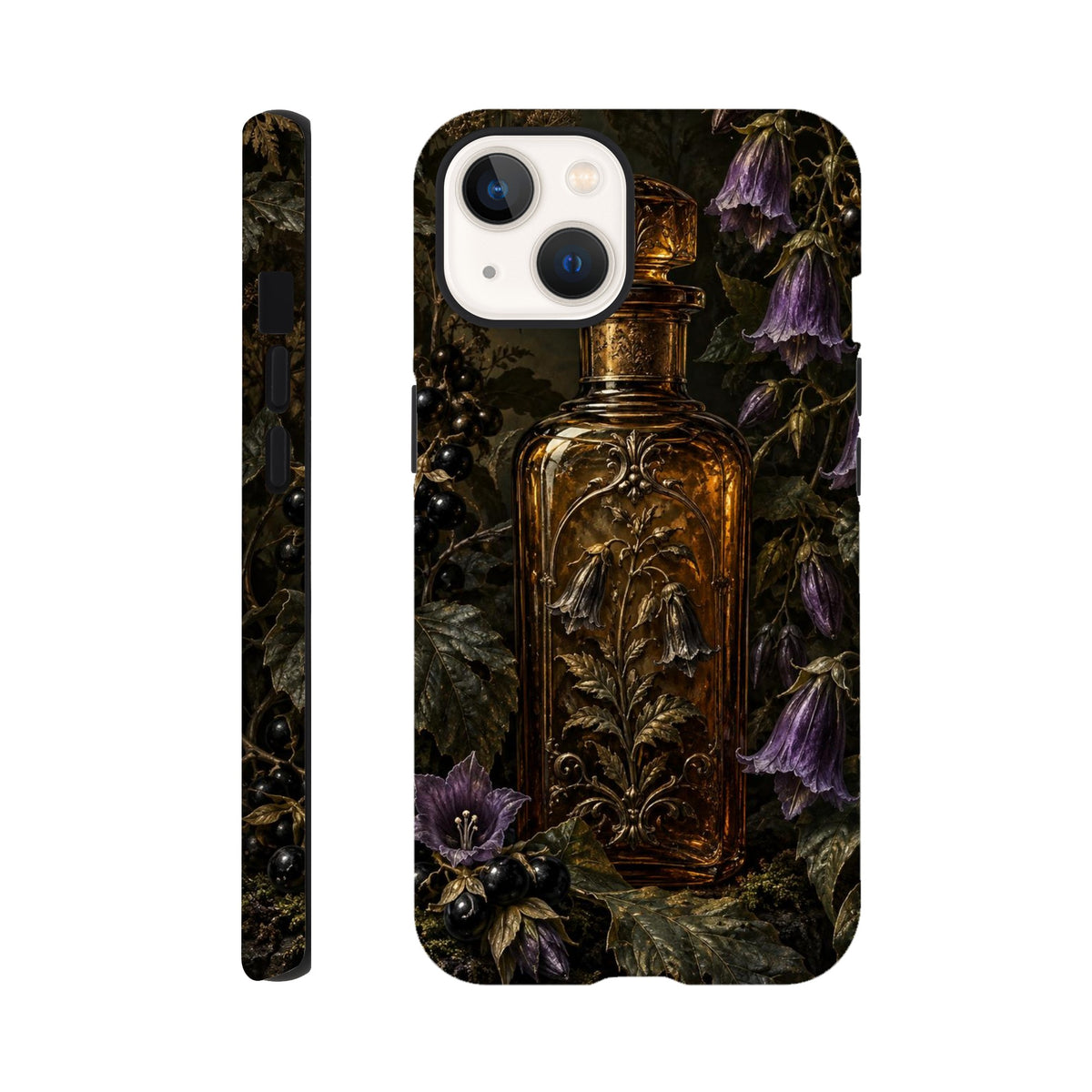 Coque iPhone The Poison Garden, motif botanique sombre inspiré de l’univers des sorcières.
