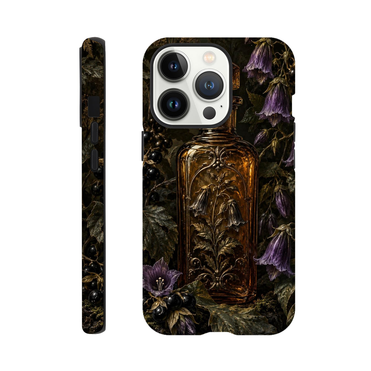 Coque iPhone The Poison Garden, motif botanique sombre inspiré de l’univers des sorcières.