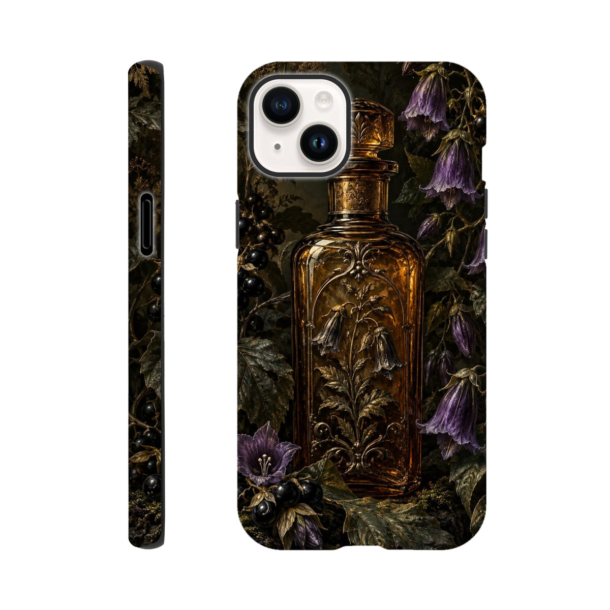 Coque iPhone The Poison Garden, motif botanique sombre inspiré de l’univers des sorcières.