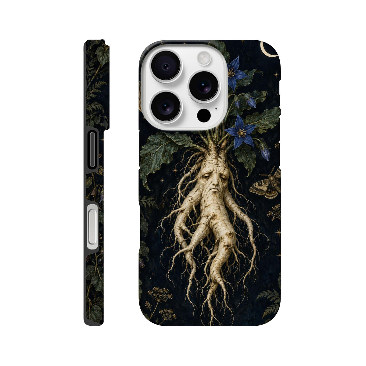 Coque iPhone The Poison Garden, motif botanique sombre inspiré de l’univers des sorcières.