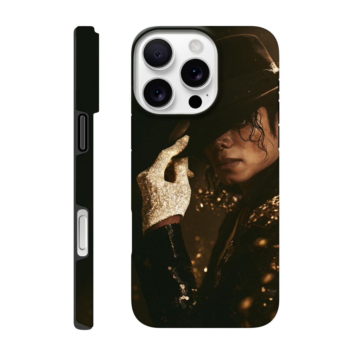 Coque iPhone musique rétro Scène bleue – détail de l’impression