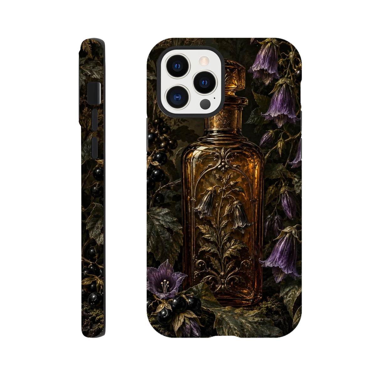 Coque iPhone The Poison Garden, motif botanique sombre inspiré de l’univers des sorcières.