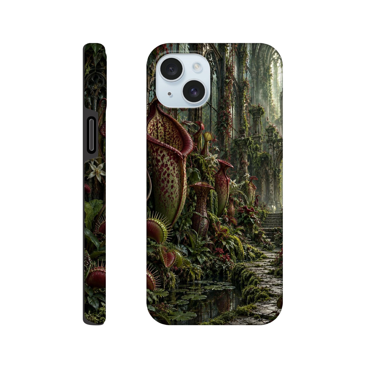 Coque iPhone The Poison Garden, motif botanique sombre inspiré de l’univers des sorcières.