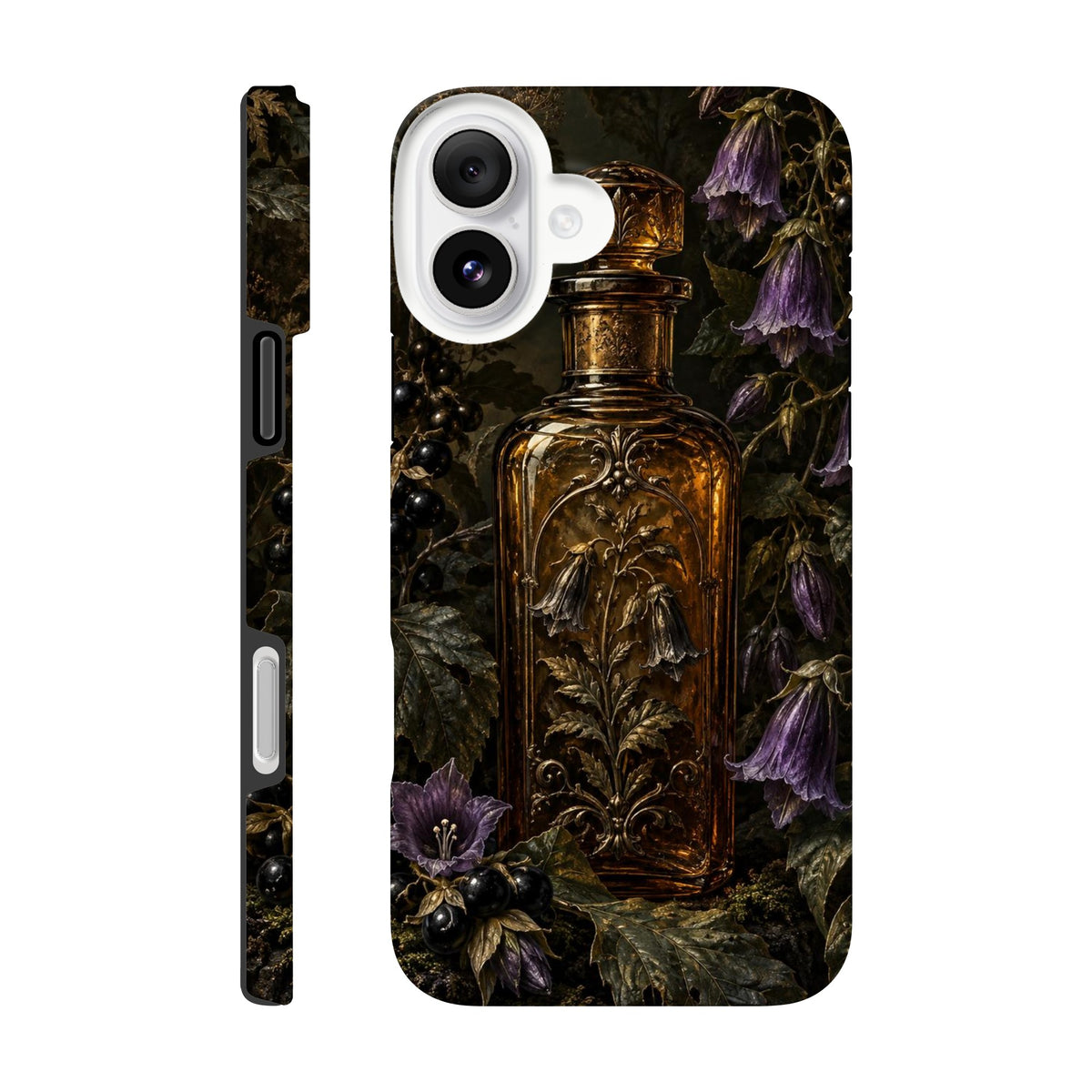 Coque iPhone The Poison Garden, motif botanique sombre inspiré de l’univers des sorcières.