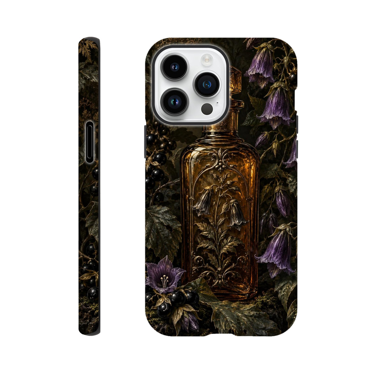 Coque iPhone The Poison Garden, motif botanique sombre inspiré de l’univers des sorcières.