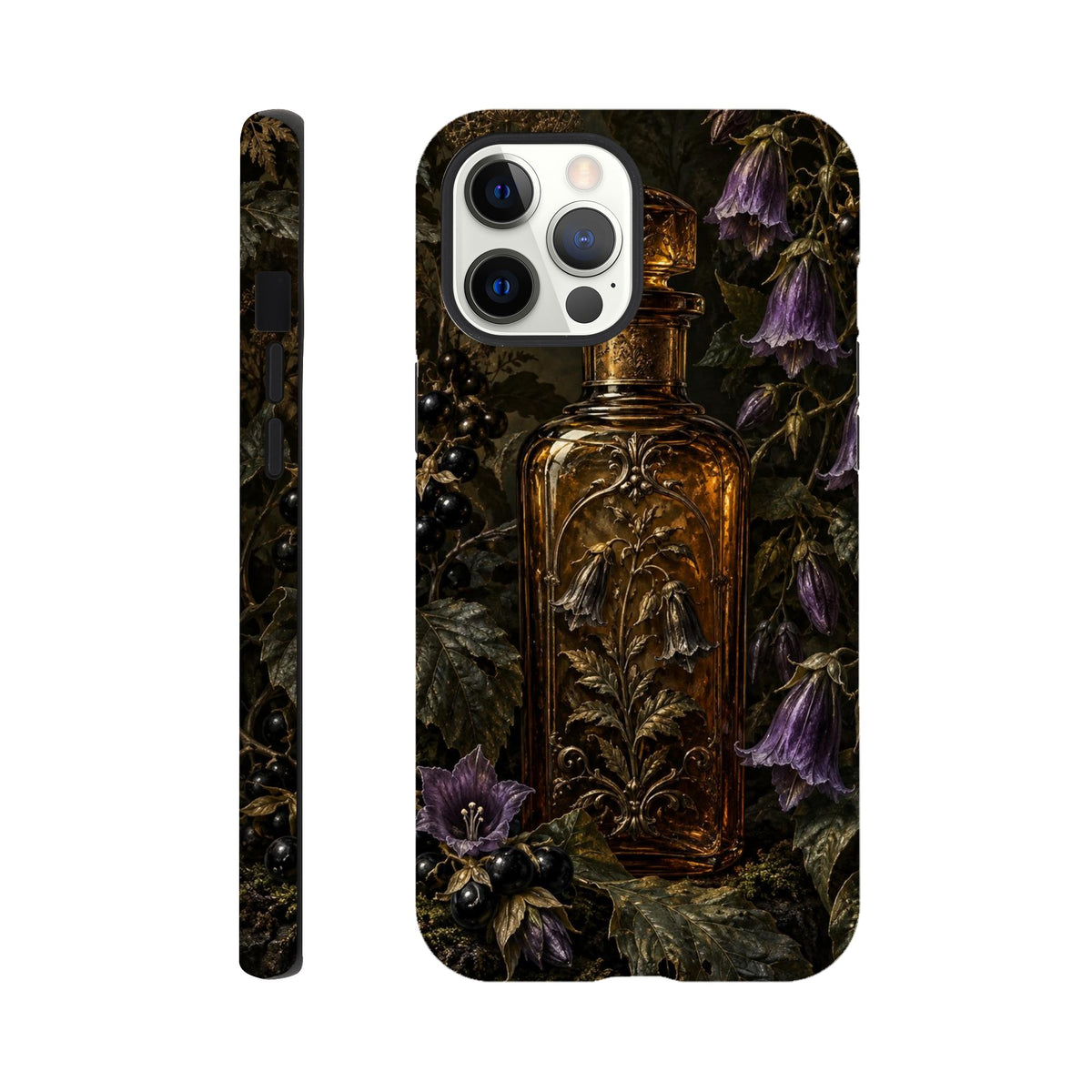 Coque iPhone The Poison Garden, motif botanique sombre inspiré de l’univers des sorcières.