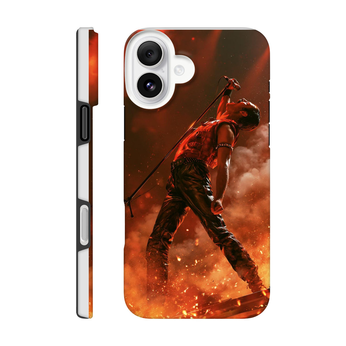 Coque iPhone Concert pop, illustration colorée inspirée de la scène rock.