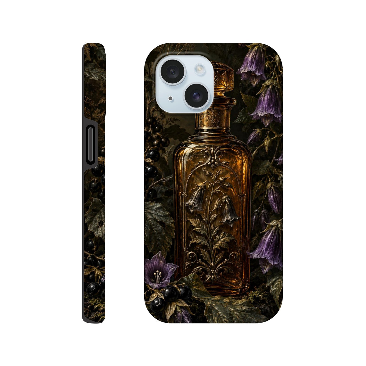 Coque iPhone The Poison Garden, motif botanique sombre inspiré de l’univers des sorcières.