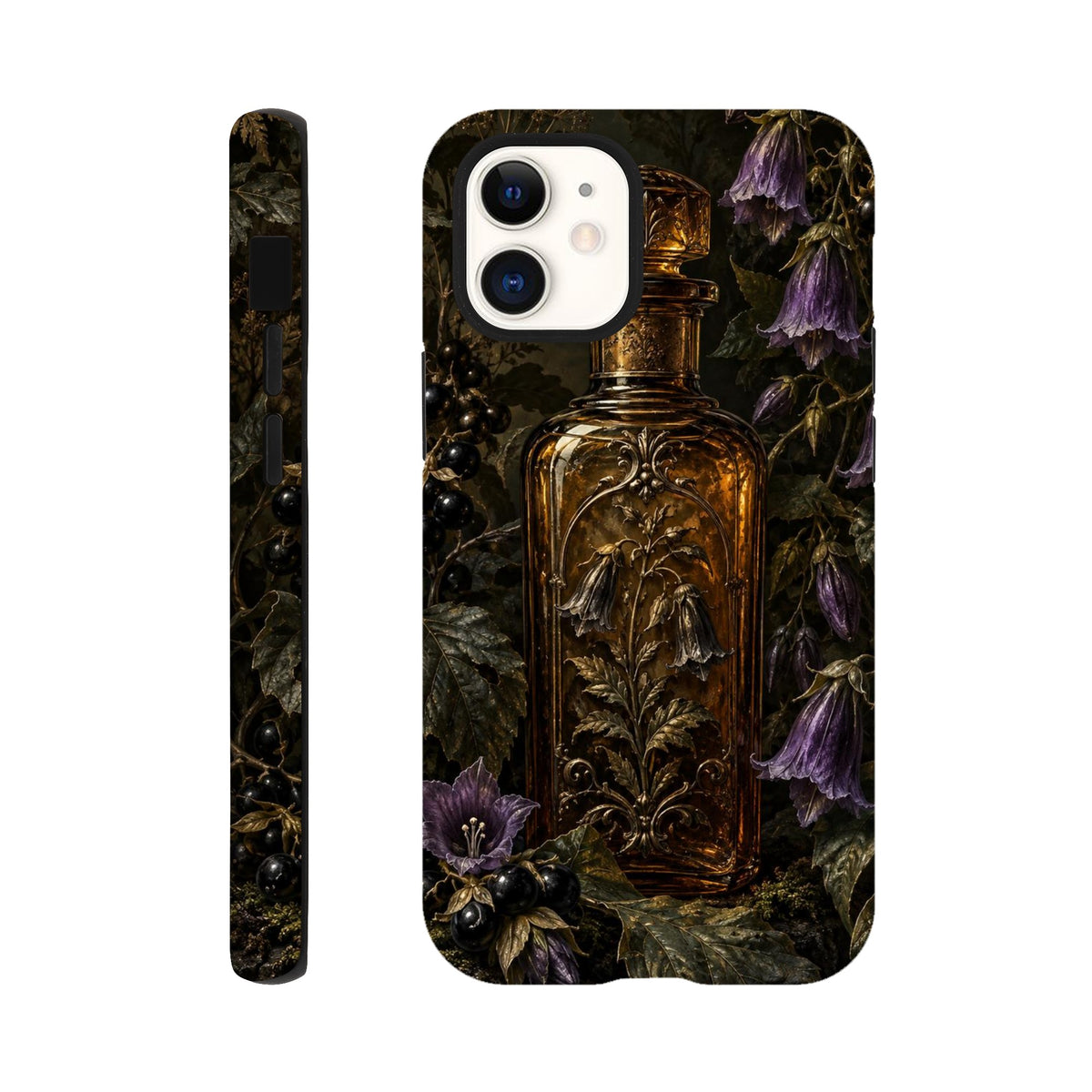 Coque iPhone The Poison Garden, motif botanique sombre inspiré de l’univers des sorcières.