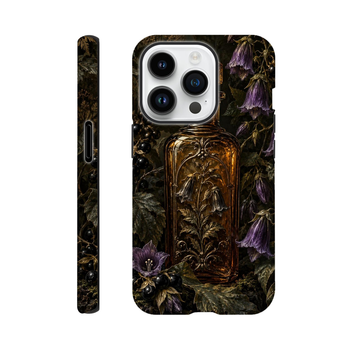 Coque iPhone The Poison Garden, motif botanique sombre inspiré de l’univers des sorcières.