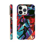 Coque iPhone musique rétro Scène bleue – vue produit du design pop