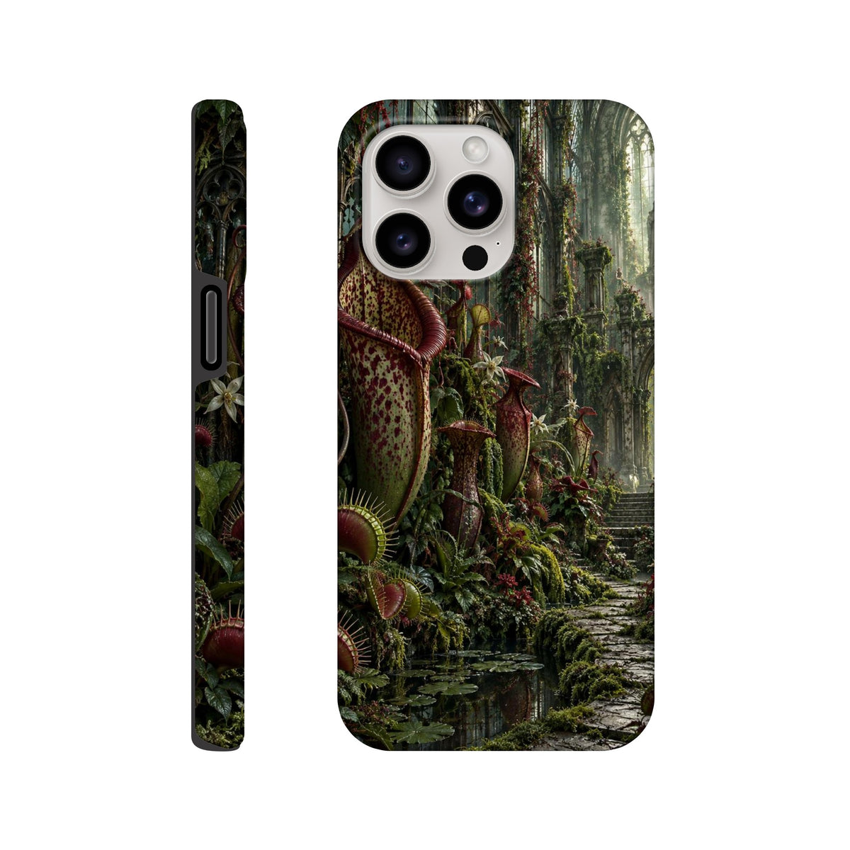 Coque iPhone The Poison Garden, motif botanique sombre inspiré de l’univers des sorcières.