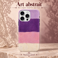 Coque iPhone Nuances pastel à motif abstrait.