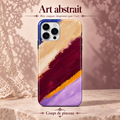 Coque iPhone Coups de pinceau à motif abstrait.